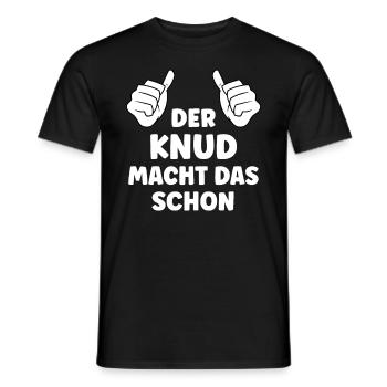 Knud Lustiger Spruch Vorname Name Knud - Männer T-Shirt - Schwarz - Vorne - AI Model Male 178 light (178cm)