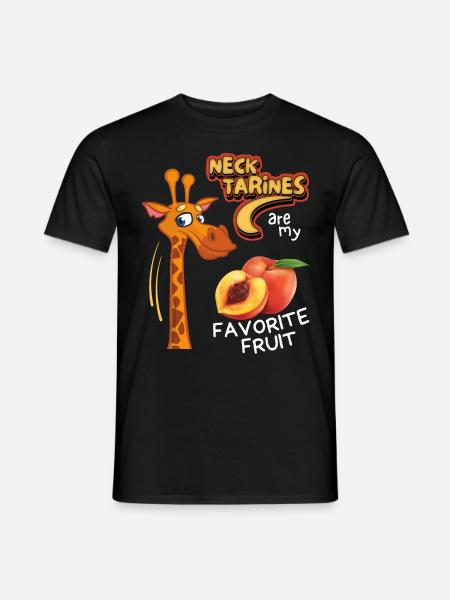 Giraffe lustiger Spruch, Comic-Giraffe, Wortspiel, - Männer T-Shirt - Schwarz