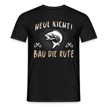 Angeln Tshirt Mann Fischer Rute Fischfang Fishing - Männer T-Shirt - Schwarz - Vorne - AI Model Male 178 light (178cm)