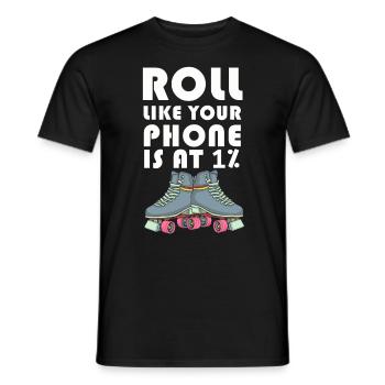 Inline Skater - Männer T-Shirt - Schwarz - Vorne - AI Model Male 178 light (178cm)