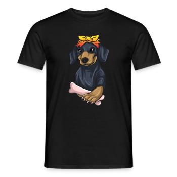 Teckel Cadeau Dixie Viennese Doxie Teckel - T-shirt homme - noir - Devant - AI Model Male 178 light (178cm)