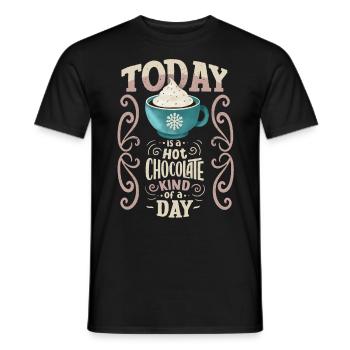 Heisse Schokolade, lustiger Spruch, Typografie - Männer T-Shirt - Schwarz - Vorne - AI Model Male 178 light (178cm)