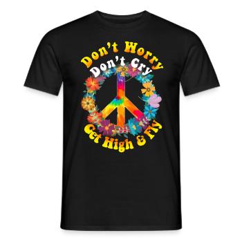 Hippy - Men's T-Shirt - black - Front - AI Model Male 178 light (178cm)