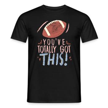 Football, Football américain Football américain - T-shirt homme - noir - Devant - AI Model Male 178 light (178cm)