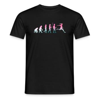 Fußball Tshirt Herren Damen Soccer Football - Männer T-Shirt - Schwarz - Vorne - AI Model Male 178 light (178cm)