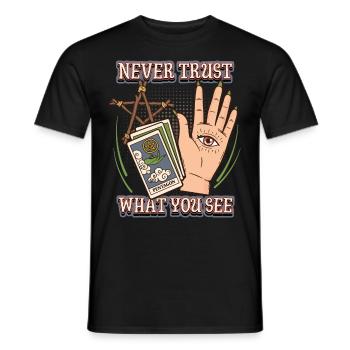 Wahrsagung Okkultismus Handlesen, Palmistry Spruch - Männer T-Shirt - Schwarz - Vorne - AI Model Male 178 light (178cm)