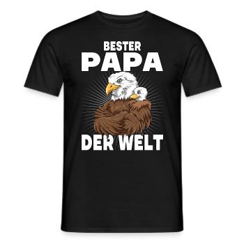 Bester Papa der Welt Vatertag Vater Adler für - Männer T-Shirt - Schwarz - Vorne - AI Model Male 178 light (178cm)