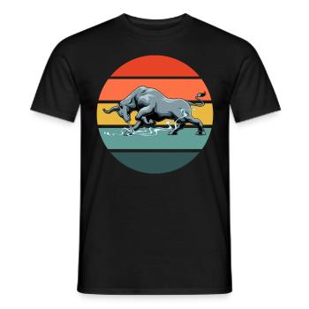 Bulle und Stier für einen Bauer - Männer T-Shirt - Schwarz - Vorne - AI Model Male 178 light (178cm)