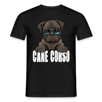 Cane Corso Welpe für einen Cane Corso Besitzer - Männer T-Shirt - Schwarz - Vorne - AI Model Male 178 light (178cm)