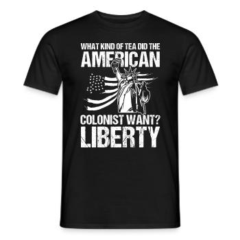 What Kind Of Tea Did American Colonist Want - Männer T-Shirt - Schwarz - Vorne - AI Model Male 178 light (178cm)