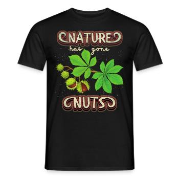 Herbst, Fall, Kastanien, Umweltschutz, Naturschutz - Männer T-Shirt - Schwarz - Vorne - AI Model Male 178 light (178cm)