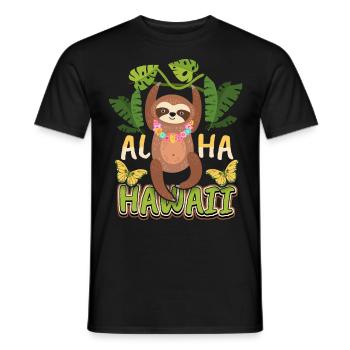 Sloth, Sloth, funny saying, - Men's T-Shirt - black - Front - AI Model Male 178 light (178cm)