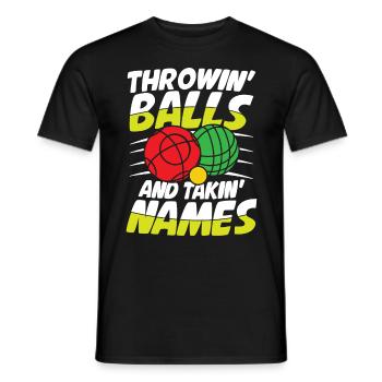 Petanque Petanque Boccia Bocce Boule für einen - Männer T-Shirt - Schwarz - Vorne - AI Model Male 178 light (178cm)