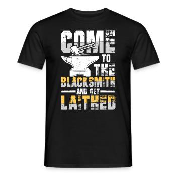 Come To The Blacksmith And Get Laithed - Männer T-Shirt - Schwarz - Vorne - AI Model Male 178 light (178cm)
