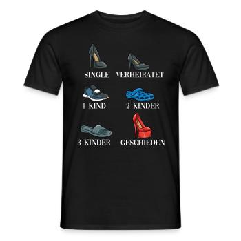 Leben einer Frau Single Verheiratet Geschieden - Männer T-Shirt - Schwarz - Vorne - AI Model Male 178 light (178cm)