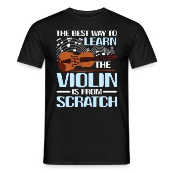 Learn The Violin Is From Scratch - Männer T-Shirt - Schwarz - Vorne - AI Model Male 178 light (178cm)