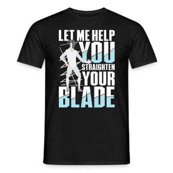 Let Me Help You Straighten Your Blade - Männer T-Shirt - Schwarz - Vorne - AI Model Male 178 light (178cm)