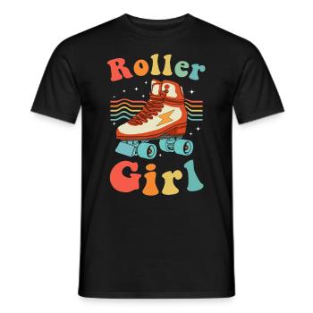 Inline Skate Cadeau Rollskates Roller 70s - T-shirt homme - noir - Devant - AI Model Male 178 light (178cm)