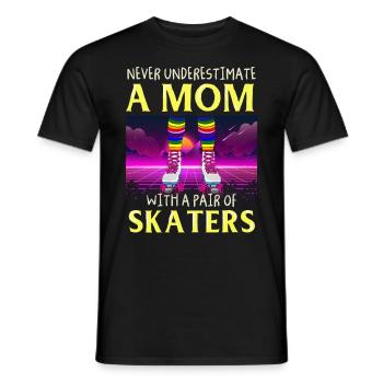 Inline Skater - Männer T-Shirt - Schwarz - Vorne - AI Model Male 178 light (178cm)