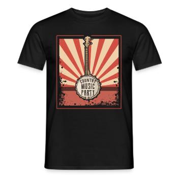 Chemises Banjo Pour Hommes Bluegrass Appalachia Folk - T-shirt homme - noir - Devant - AI Model Male 178 light (178cm)