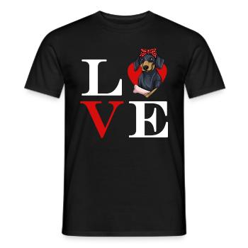 Teckel Cadeau Dixie Viennese Doxie Teckel - T-shirt homme - noir - Devant - AI Model Male 178 light (178cm)