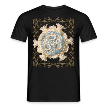 Vintage maritime illustration, sea creatures - Men's T-Shirt - black - Front - AI Model Male 178 light (178cm)