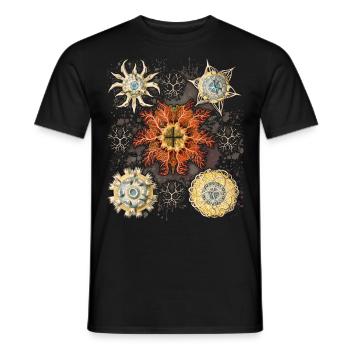 Jellyfish Sea, Haeckel vintage maritime illustration - Men's T-Shirt - black - Front - AI Model Male 178 light (178cm)