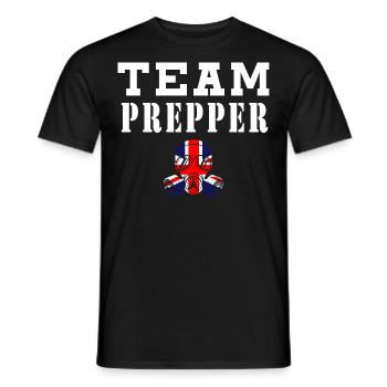 Team Prepper - Men's T-Shirt - black - Front - AI Model Male 178 light (178cm)