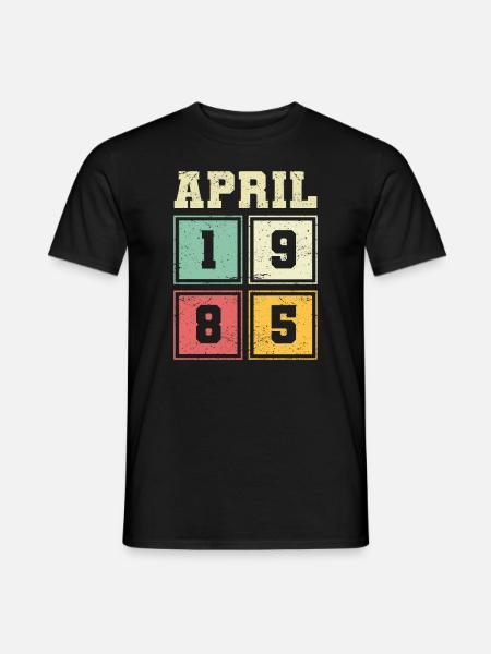38. Geburtstag April Jahrgang 1985 Vintage - Männer T-Shirt - Schwarz