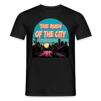 The Rush Of The City - Männer T-Shirt - Schwarz - Vorne - AI Model Male 178 light (178cm)