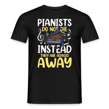 Pianists They Are Adagio Away - Männer T-Shirt - Schwarz - Vorne - AI Model Male 178 light (178cm)