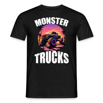 Monster Trucks für Männer und Jungen - Männer T-Shirt - Schwarz - Vorne - AI Model Male 178 light (178cm)
