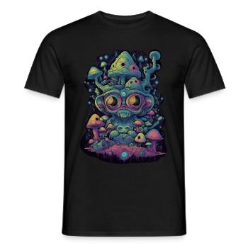 Trippy Alien - T-shirt homme - noir - Devant - AI Model Male 178 light (178cm)