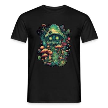 Trippy Alien - T-shirt homme - noir - Devant - AI Model Male 178 light (178cm)
