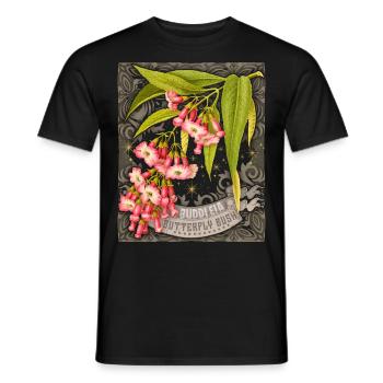 Schmetterlingsflieder alte botanische Illustration - Männer T-Shirt - Schwarz - Vorne - AI Model Male 178 light (178cm)