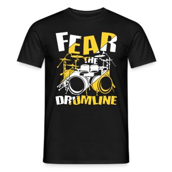 Fear The Drumline - Männer T-Shirt - Schwarz - Vorne - AI Model Male 178 light (178cm)