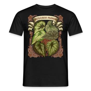 Vintage Begonie lustiger Blumen-Spruch - Männer T-Shirt - Schwarz - Vorne - AI Model Male 178 light (178cm)