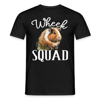 Wheek Squad für eine Meerschweinchen Liebhaber - Männer T-Shirt - Schwarz - Vorne - AI Model Male 178 light (178cm)