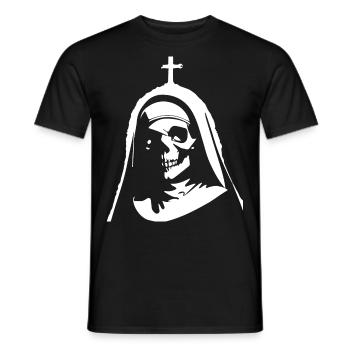 Rufen Sie die übernatürliche, fesselnde Horror-Nonne S an - Männer T-Shirt - Schwarz - Vorne - AI Model Male 178 light (178cm)