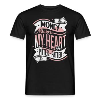 Geld, Money lustiger Typografie Spruch - Männer T-Shirt - Schwarz - Vorne - AI Model Male 178 light (178cm)