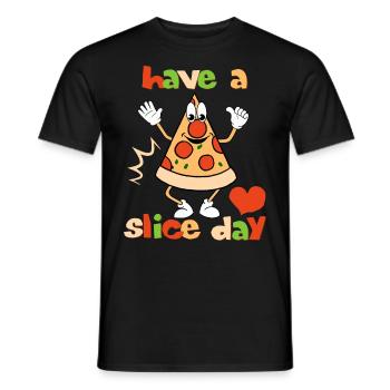 Pizza comique, jeu de mots, jeu de mots, dicton pour les fans de pizza - T-shirt homme - noir - Devant - AI Model Male 178 light (178cm)