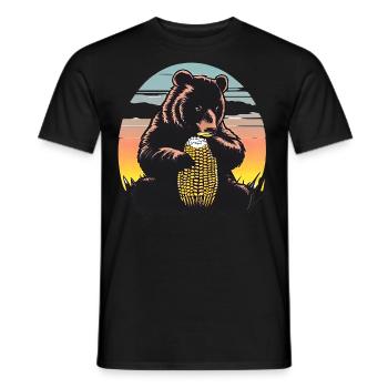 Épi de maïs au coucher du soleil - T-shirt homme - noir - Devant - AI Model Male 178 light (178cm)