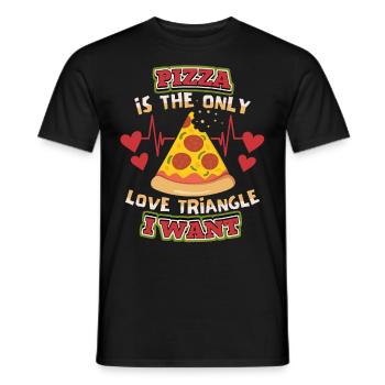 Lustige Pizza Valentinstag, verliebt, Pizza-Spruch - Männer T-Shirt - Schwarz - Vorne - AI Model Male 178 light (178cm)