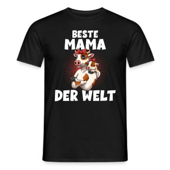 Beste Mama der Welt Muttertag Mutter Kuh für - Männer T-Shirt - Schwarz - Vorne - AI Model Male 178 light (178cm)