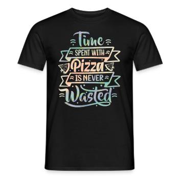 Pizza Spruch, italienische Pizza, Pizza Küche - Männer T-Shirt - Schwarz - Vorne - AI Model Male 178 light (178cm)