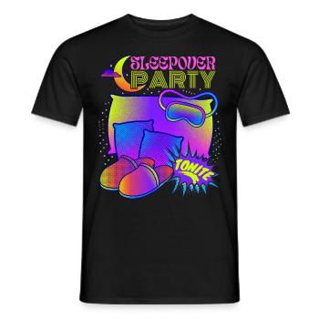 Pajama Party, Overnight Stay, Slumber Party - Men's T-Shirt - black - Front - AI Model Male 178 light (178cm)