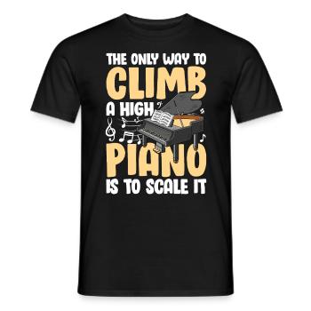 To Climb A High Piano Is To Scale It - Männer T-Shirt - Schwarz - Vorne - AI Model Male 178 light (178cm)