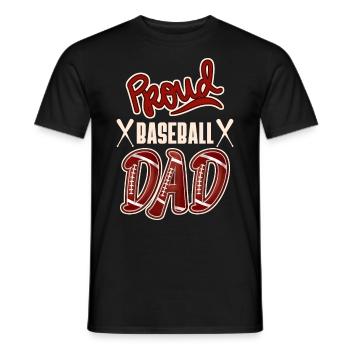 Proud Baseball-Dad, American Baseball Design - Männer T-Shirt - Schwarz - Vorne - AI Model Male 178 light (178cm)