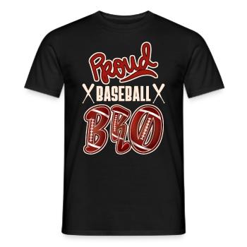 Proud Baseball-Brother, American Baseball Design - Männer T-Shirt - Schwarz - Vorne - AI Model Male 178 light (178cm)