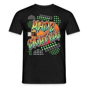Made in the 80s, Retro Spruch 1980, 1980er Jahre - Männer T-Shirt - Schwarz - Vorne - AI Model Male 178 light (178cm)